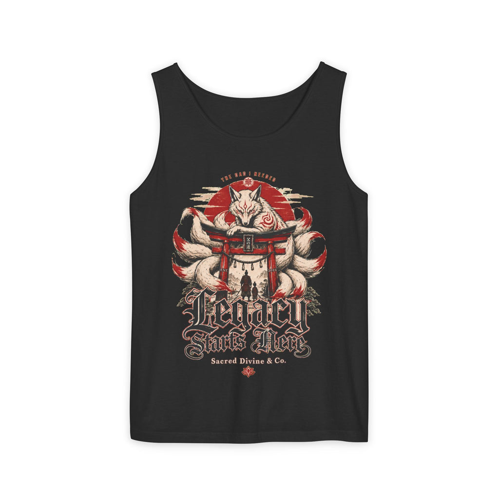 Sacred Divine & Co. Garment-Dyed Tank – Dark Luxury Streetwear