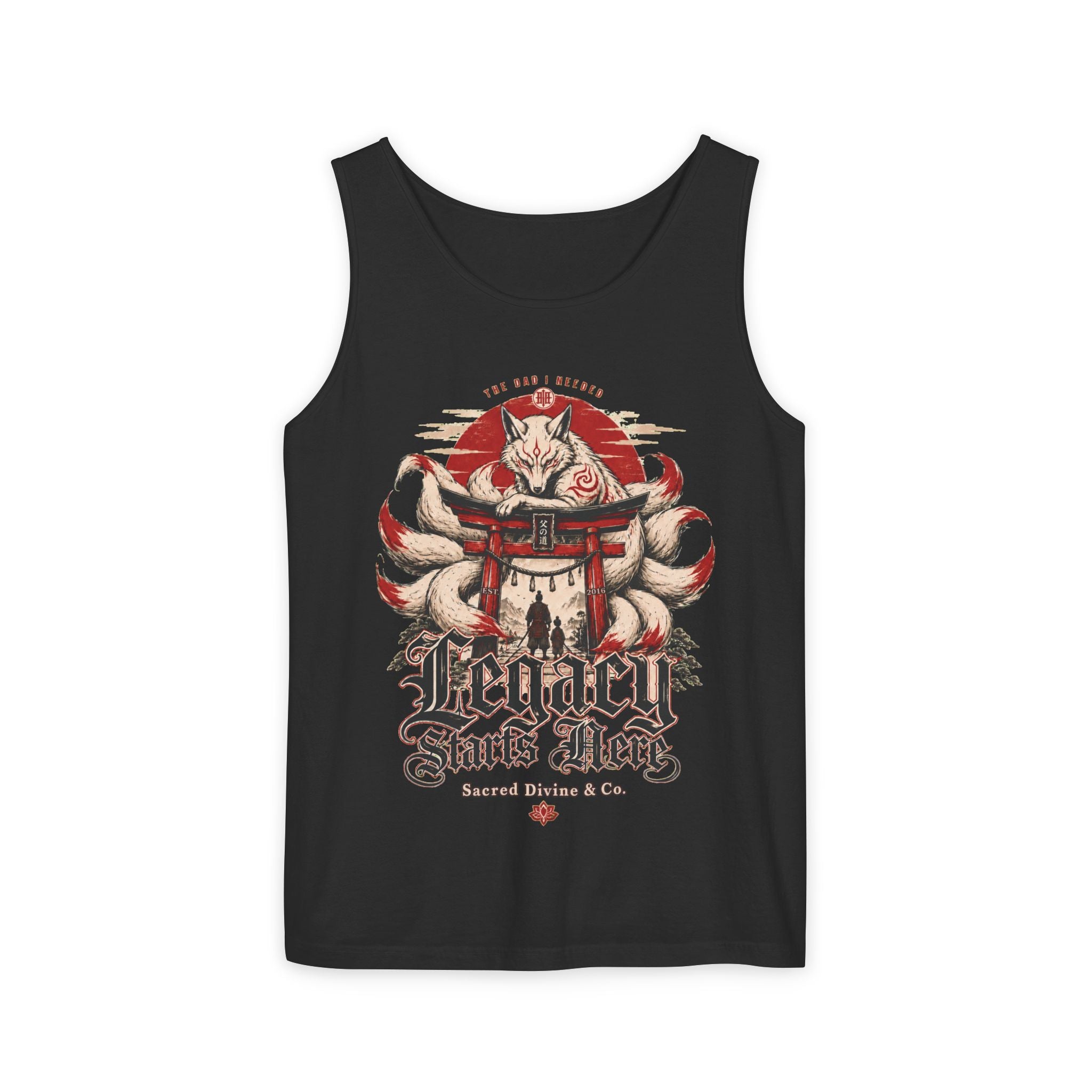Sacred Divine & Co. Garment-Dyed Tank – Dark Luxury Streetwear
