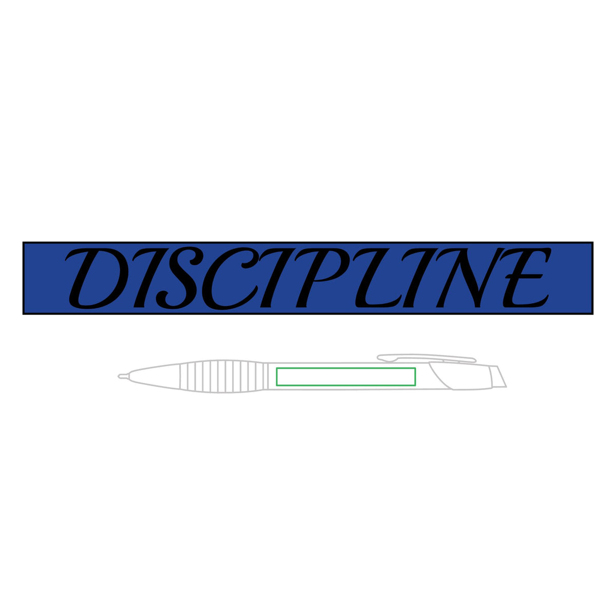 Sacred Divine & Co. Discipline Engraved Brass Ballpoint Pen — Dark Luxury Executive Gift