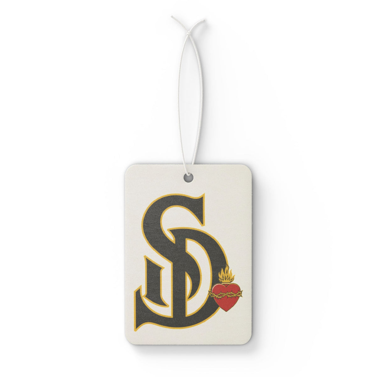 SD Monogram Sacred Heart Car Air Freshener