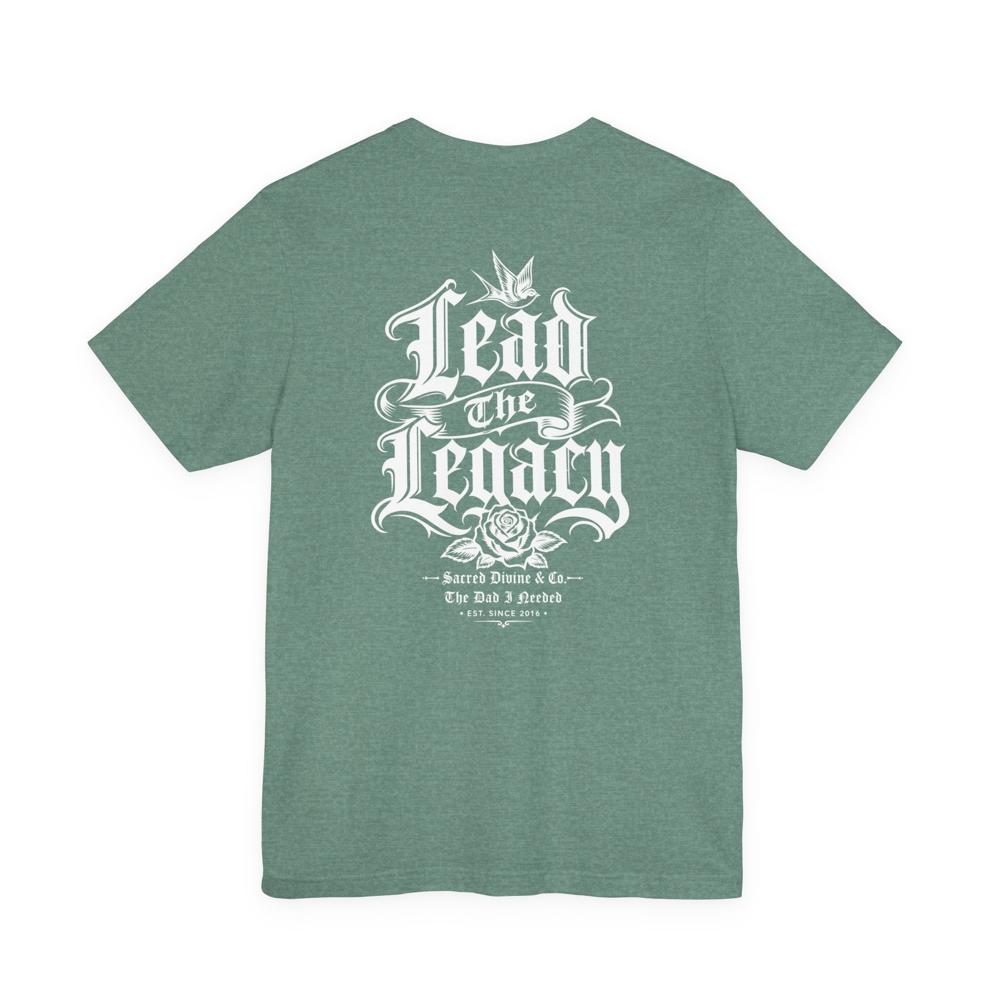 Lead The Legacy Graphic Tee — Vintage Gothic Pocket & Back Print
