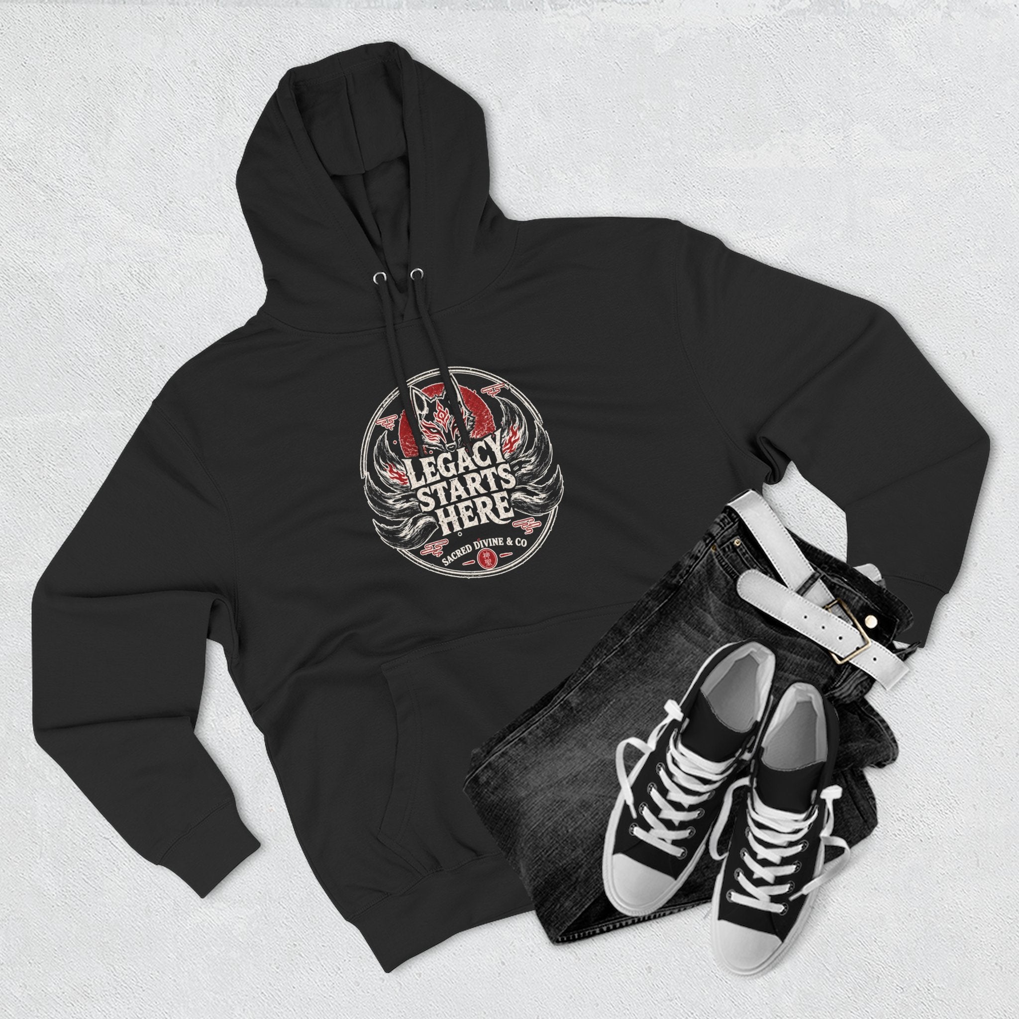 Sacred Divine & Co. Fleece Hoodie II – Dark Luxury Streetwear