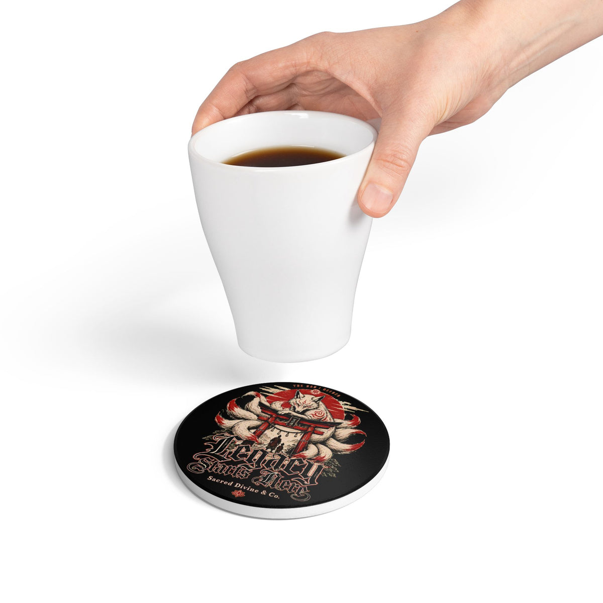 Kitsune Torii Ceramic Coaster