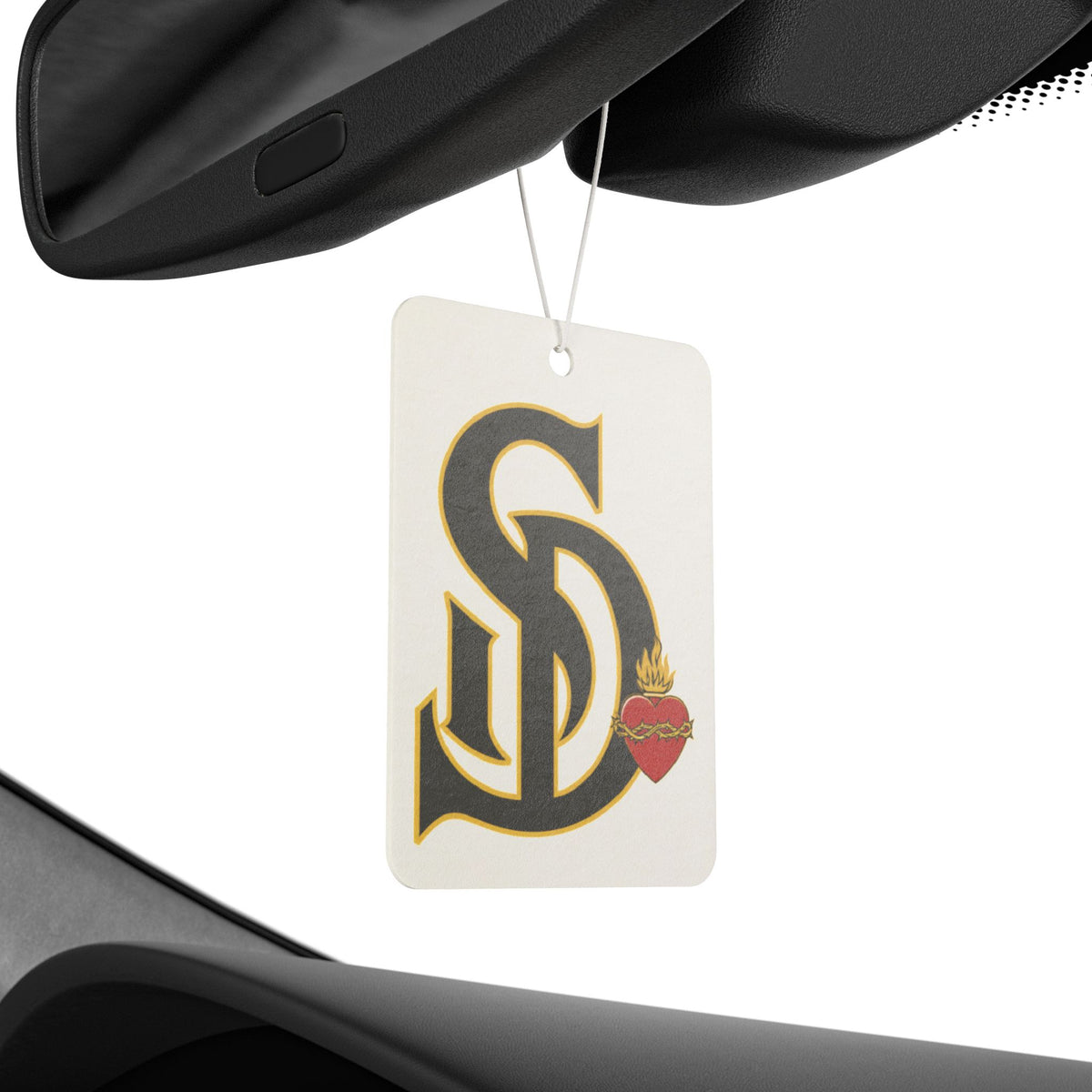SD Monogram Sacred Heart Car Air Freshener