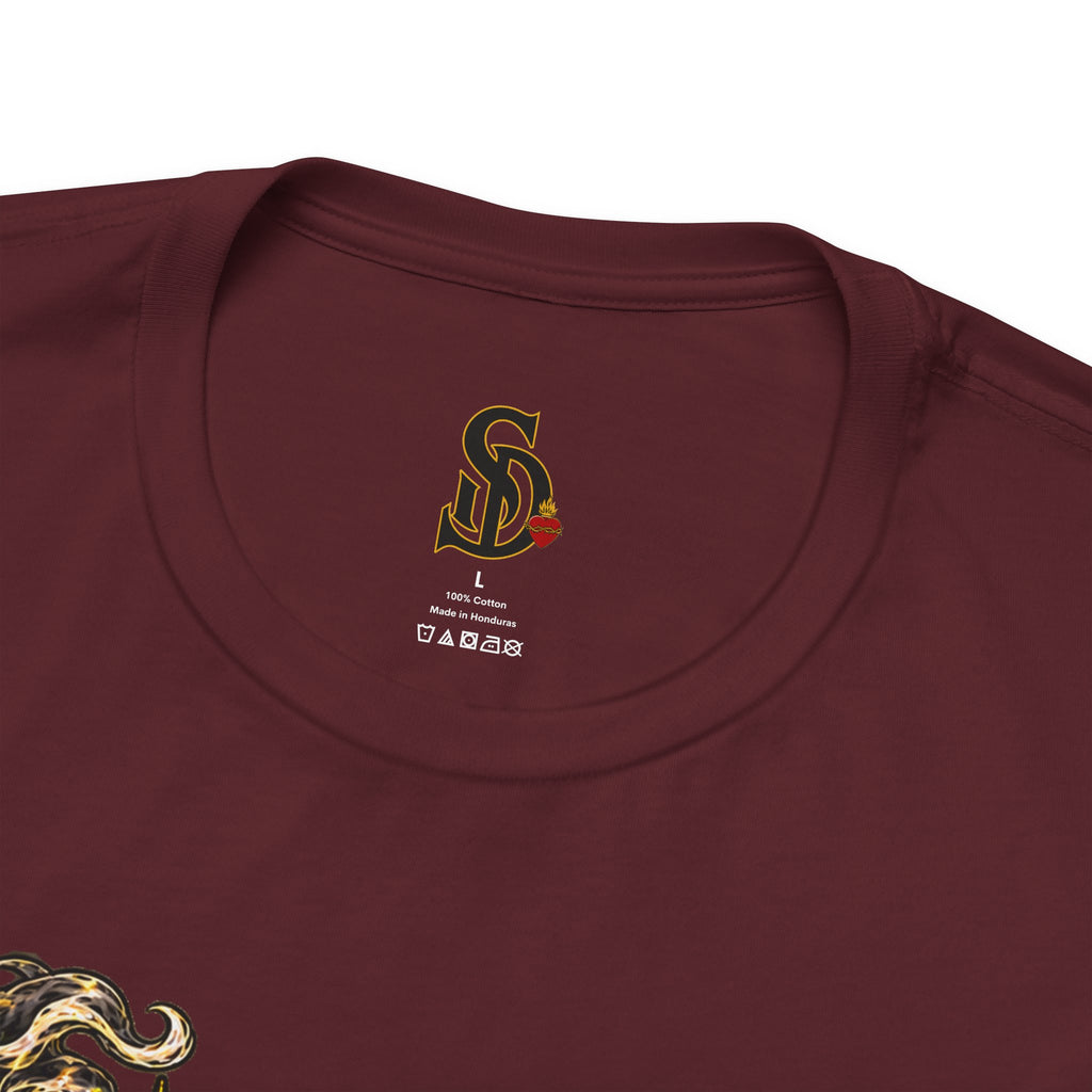 Pumpkin King Streetwear Tee product mockup featuring crowned pumpkin king Halloween artwork