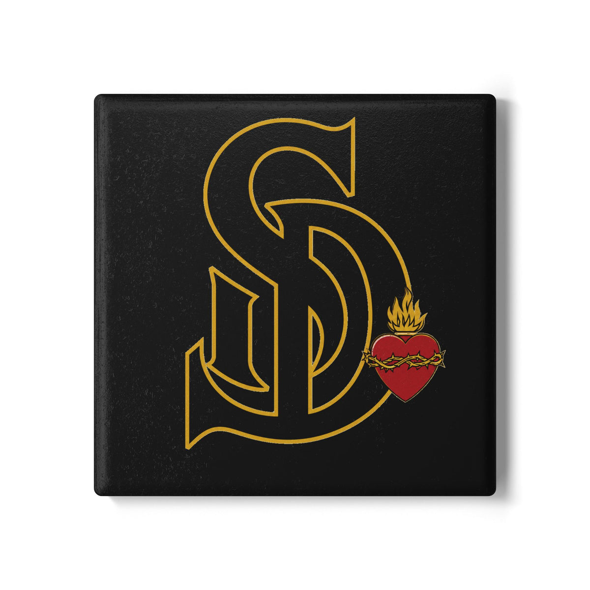 Sacred Heart Monogram Ceramic Coaster