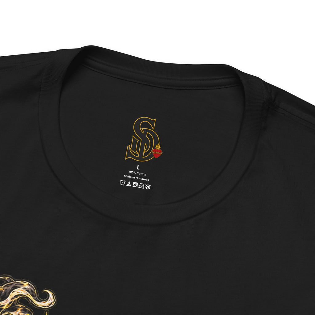 Pumpkin King Streetwear Tee product mockup featuring crowned pumpkin king Halloween artwork
