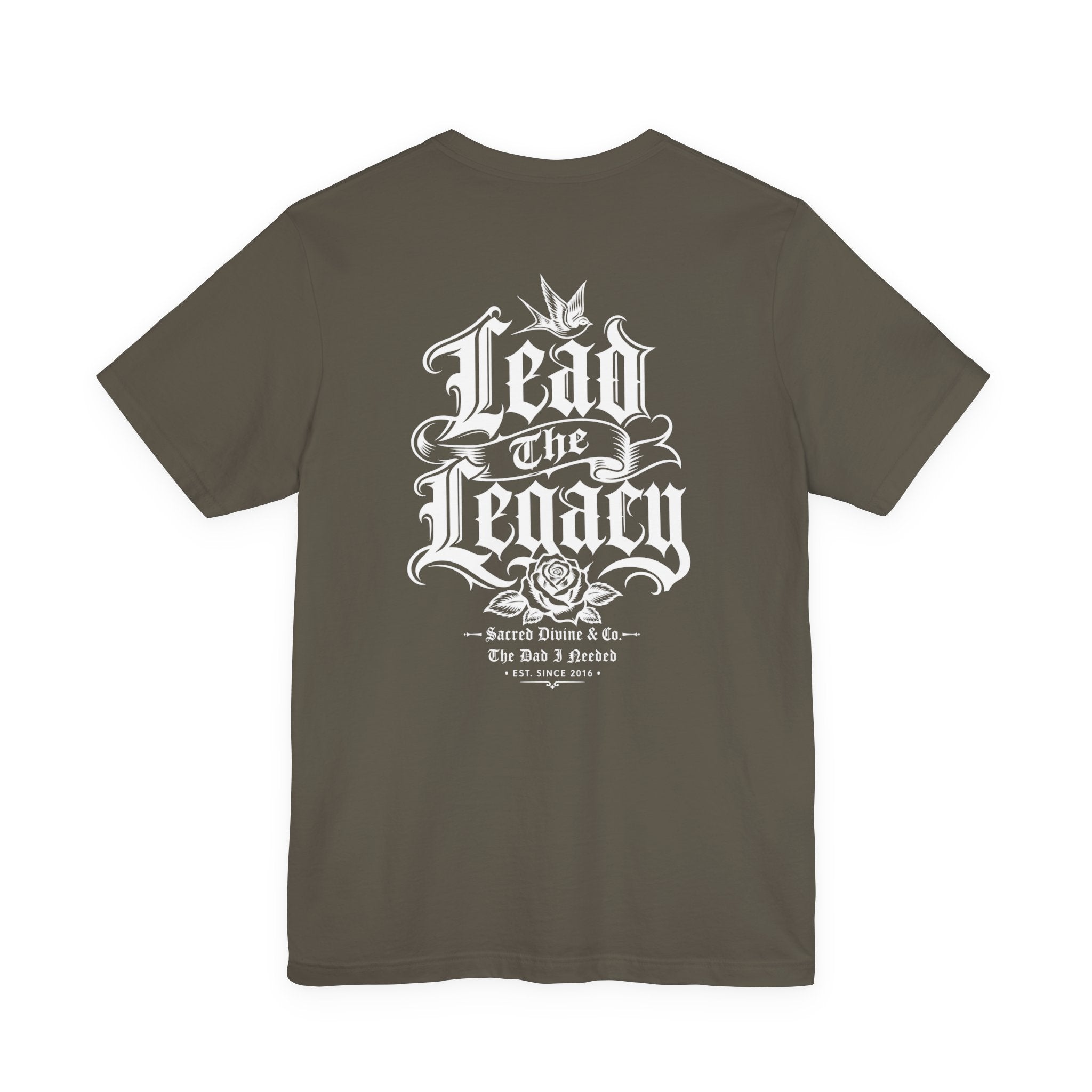 Lead The Legacy Graphic Tee — Vintage Gothic Pocket & Back Print