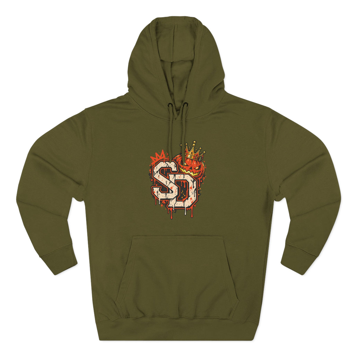 Pumpkin King Hoodie — 'Kingpin Never Sleeps' Streetwear Fleece Pullover