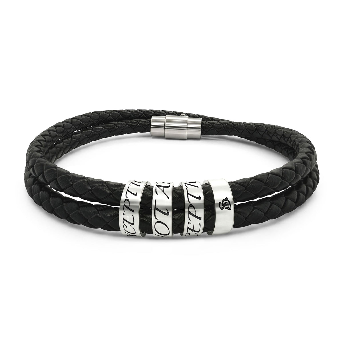 Be Exceptional Not an Exception Engraved Leather Bracelet
