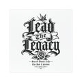 Sacred Divine & Co. Lead the Legacy Car Magnet — Black Gothic Script Racing Decal