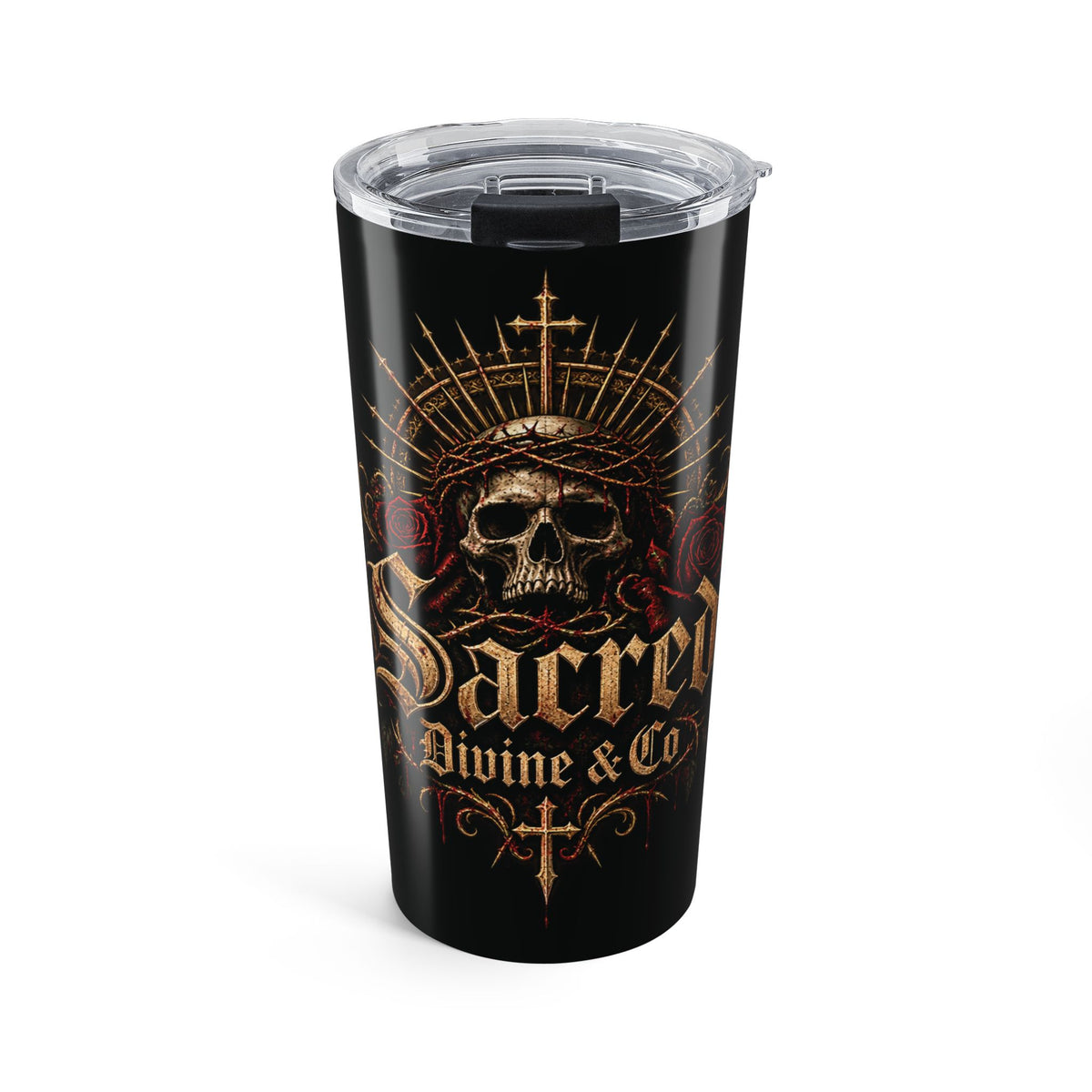 Gothic Skull Crest Tumbler