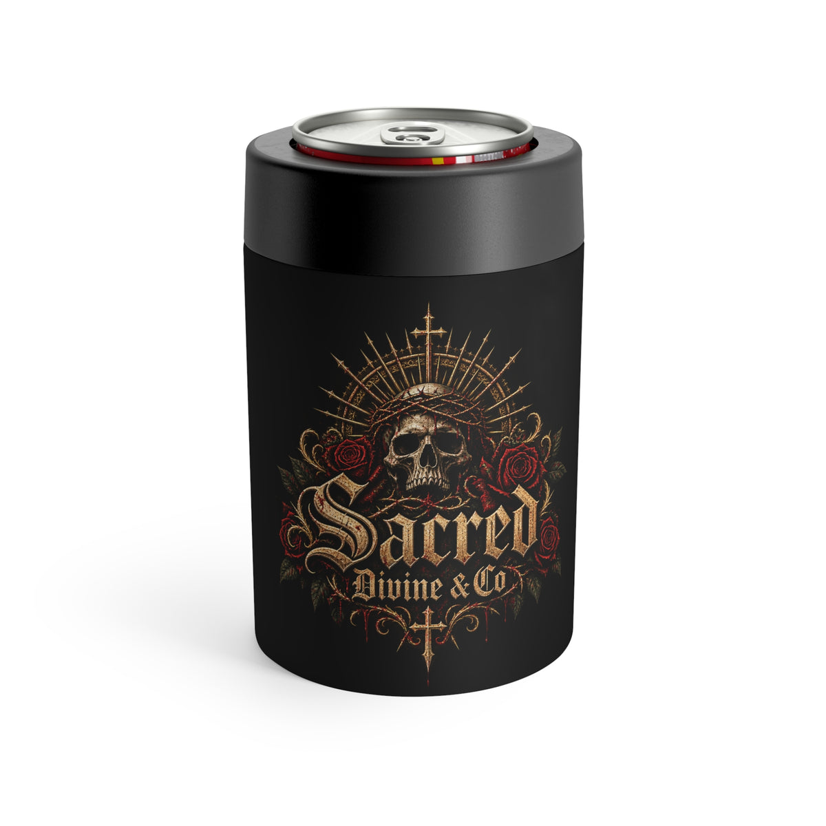Gothic Skull Crest Can Holder