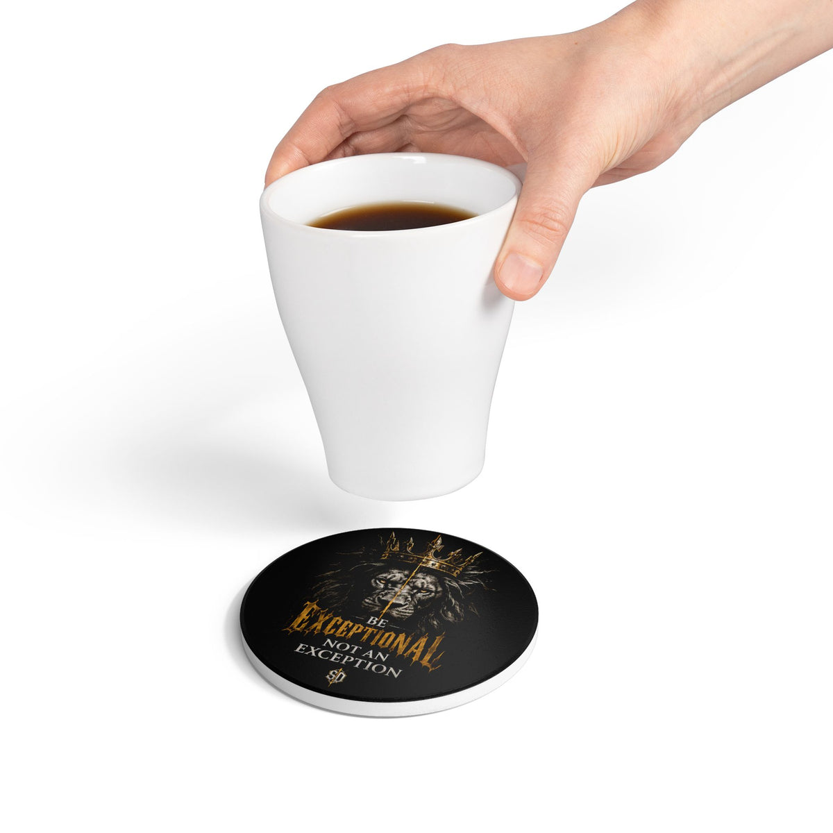 Be Exceptional Lion Ceramic Coaster