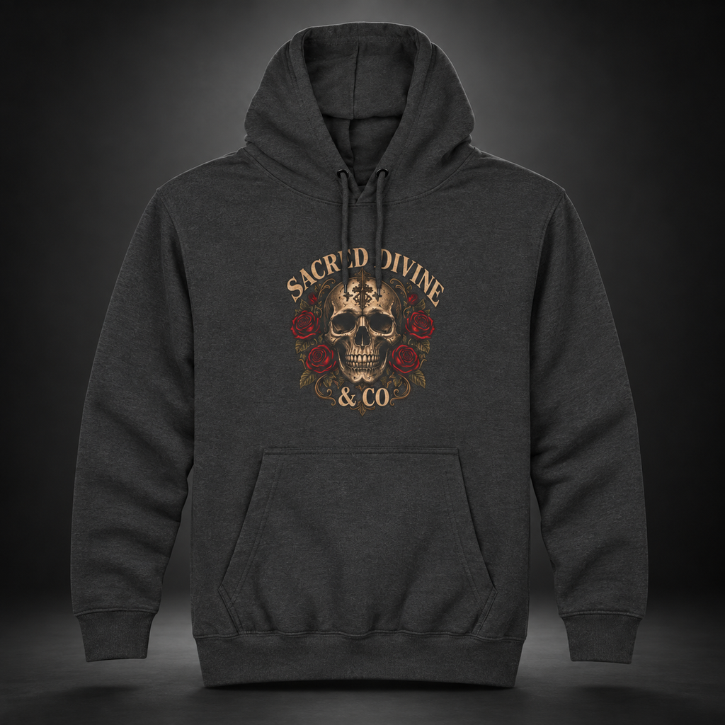 Vintage Skull & Roses Hoodie