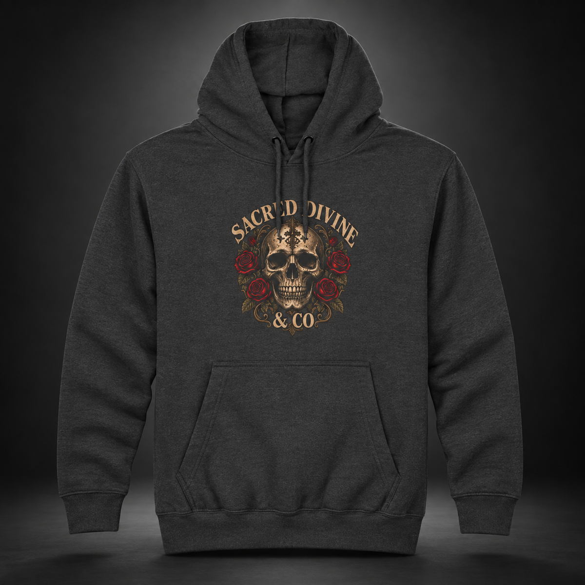 Vintage Skull & Roses Hoodie