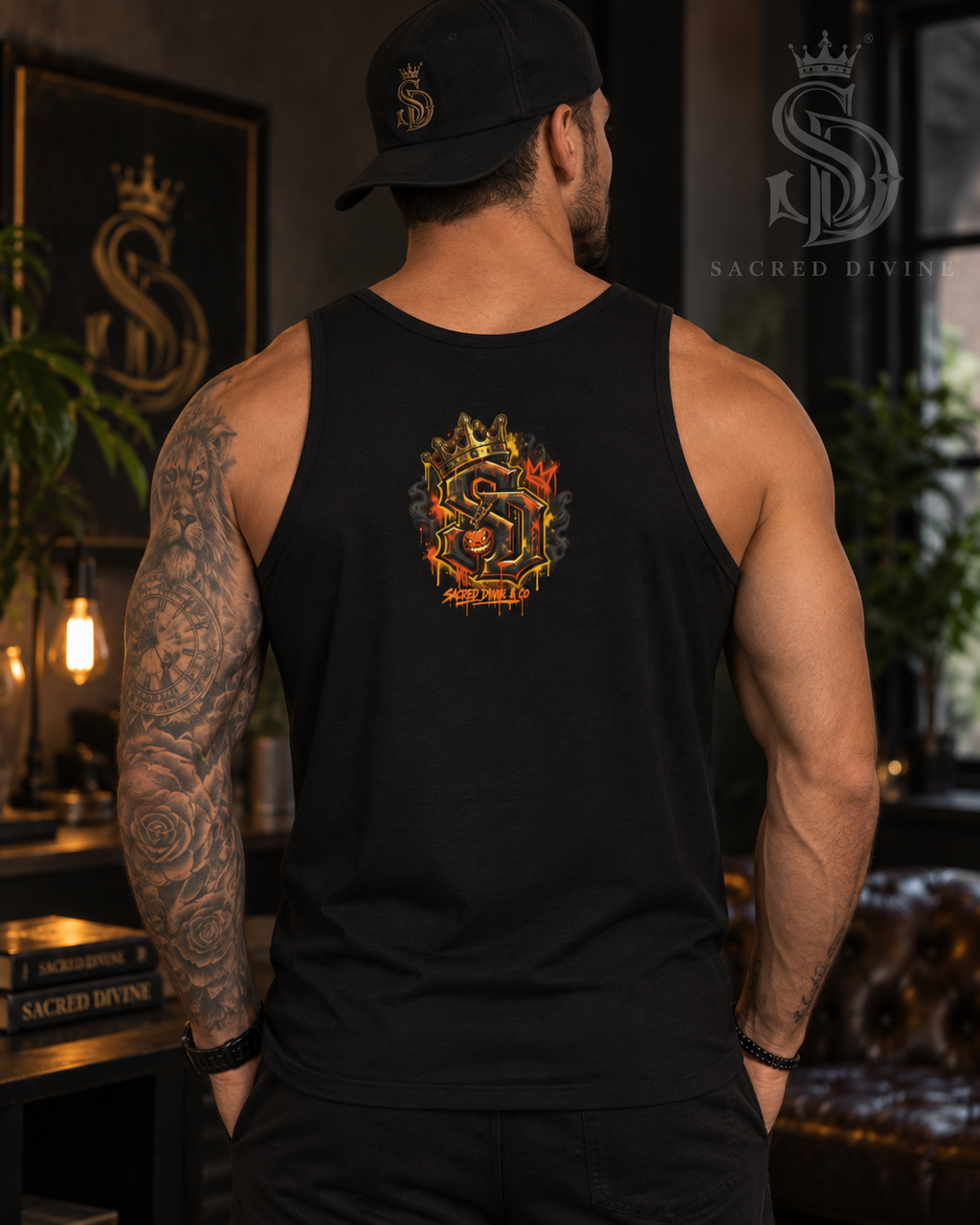 Pumpkin Crew Loyalty Tank Top Sacred Divine streetwear presentation