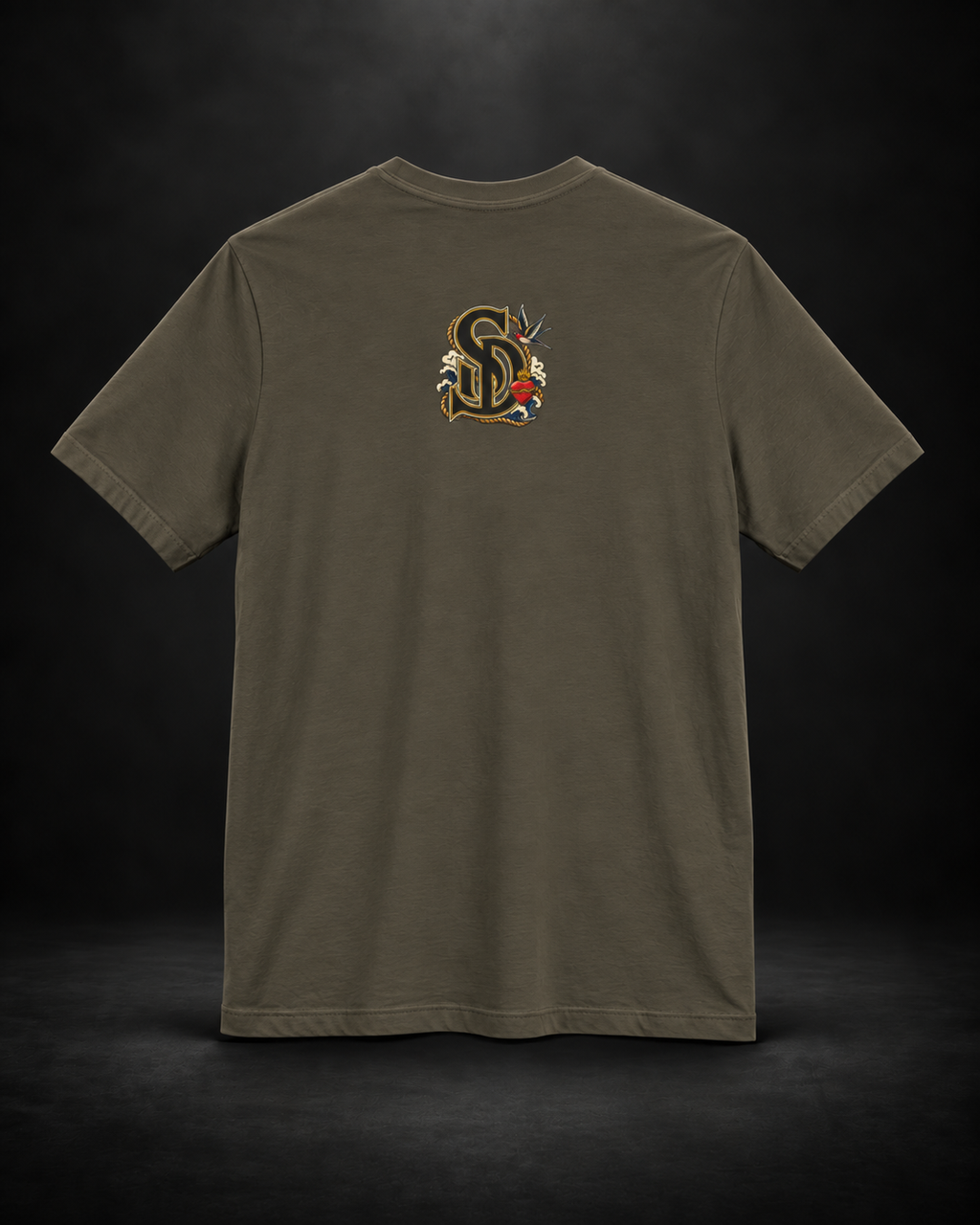 Sailing Tattoo Ship Tee with ship, waves and banner artwork
