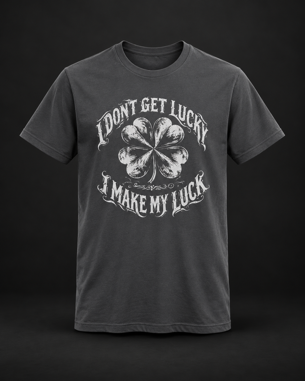 I Make My Luck Clover Tee apparel image.