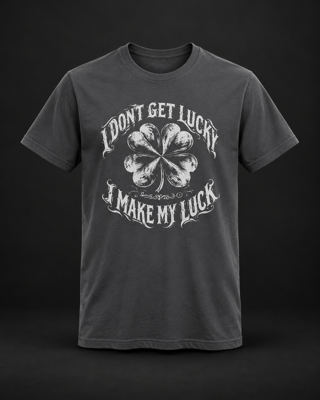 I Make My Luck Clover Tee apparel image.