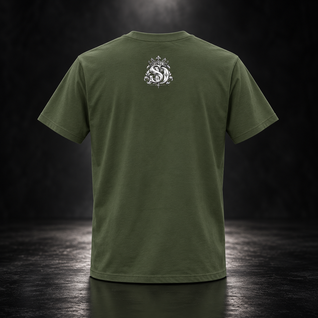 Discipline graphic T-shirt featuring a crowned lion.