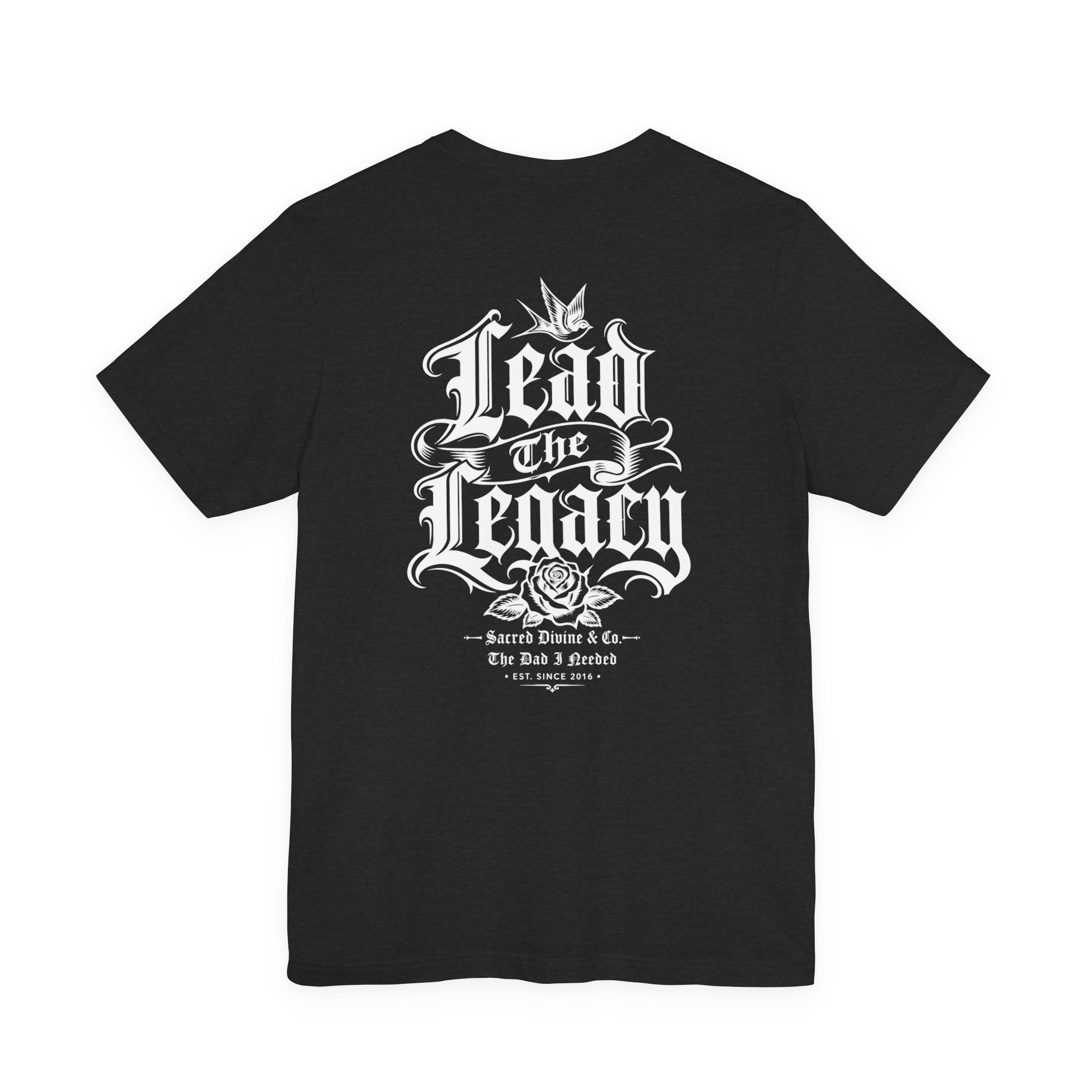 Lead The Legacy Graphic Tee — Vintage Gothic Pocket & Back Print