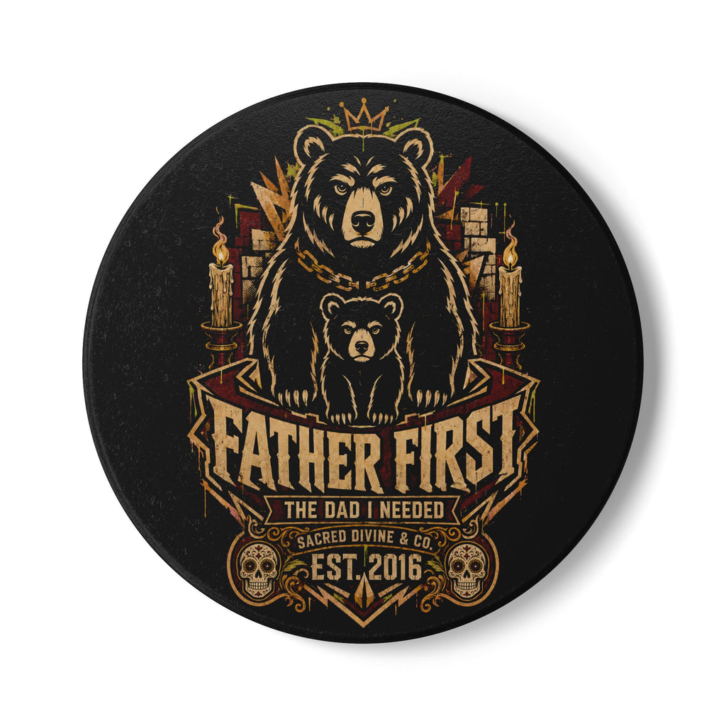 Father First Bear Ceramic Coaster