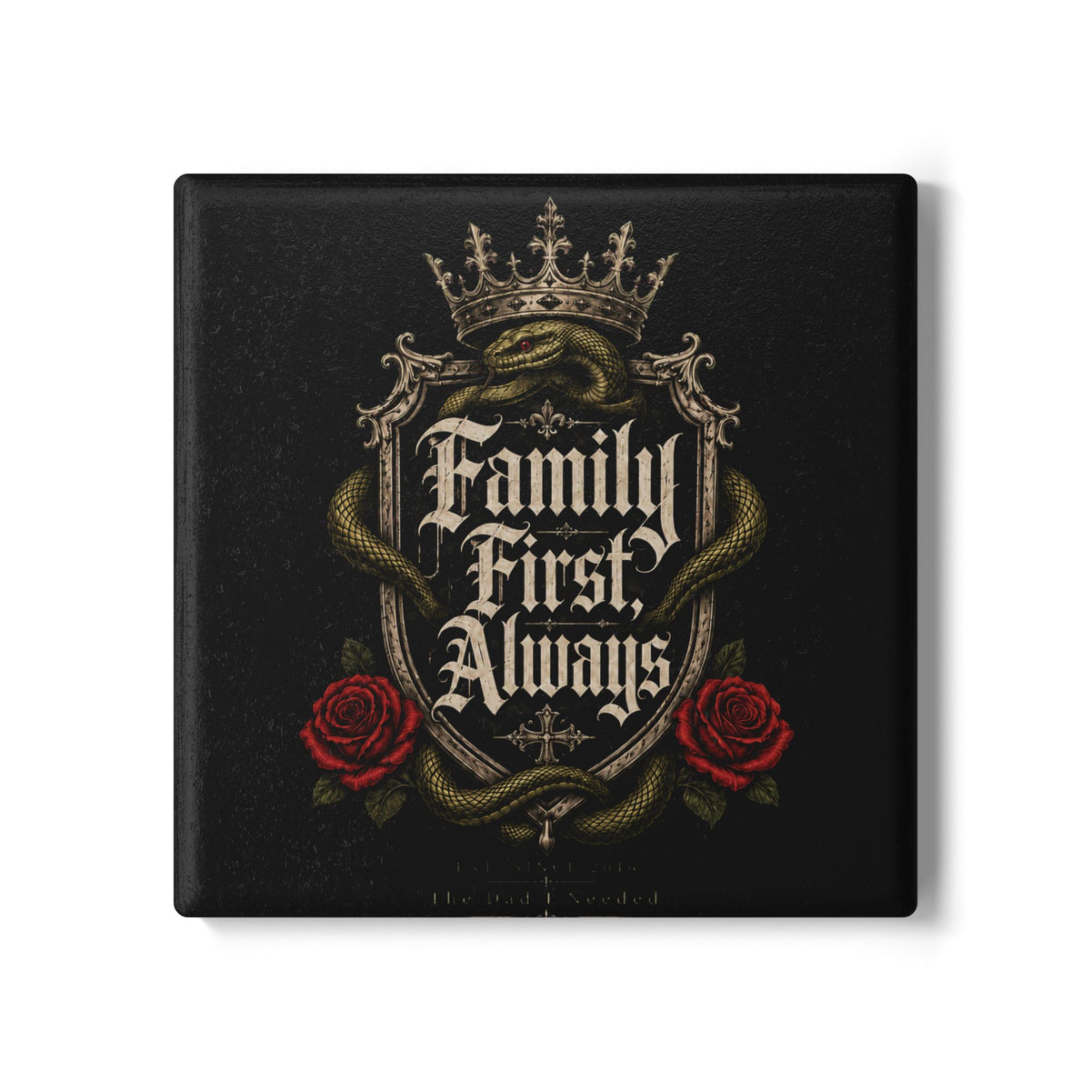 Family First Always Ceramic Coaster