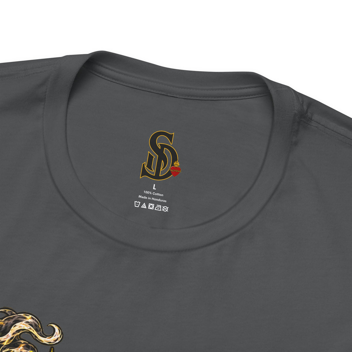 Pumpkin King Streetwear Tee product mockup featuring crowned pumpkin king Halloween artwork