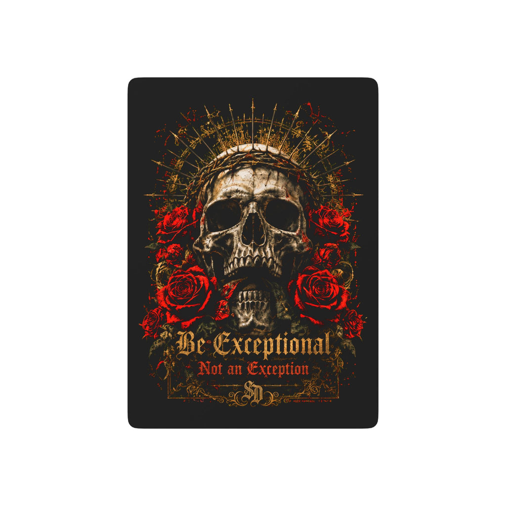 Sacred Divine & Co. Be Exceptional Crowned Skull Poker Playing Cards — Dark Luxury Gift