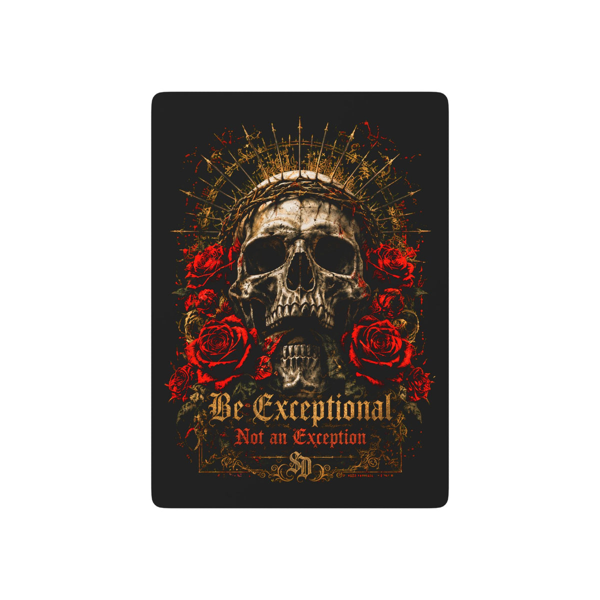 Sacred Divine & Co. Be Exceptional Crowned Skull Poker Playing Cards — Dark Luxury Gift