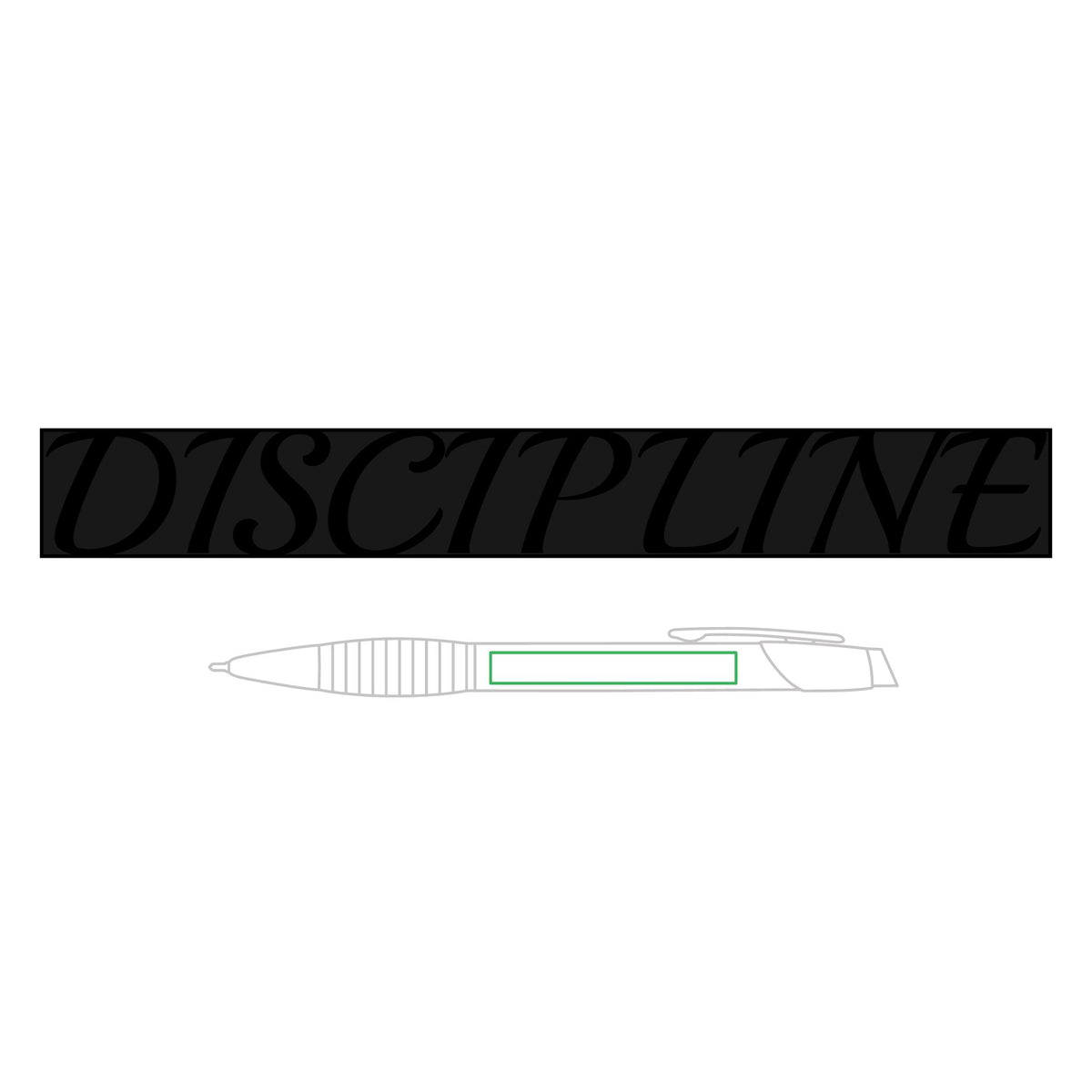 Sacred Divine & Co. Discipline Engraved Brass Ballpoint Pen — Dark Luxury Executive Gift