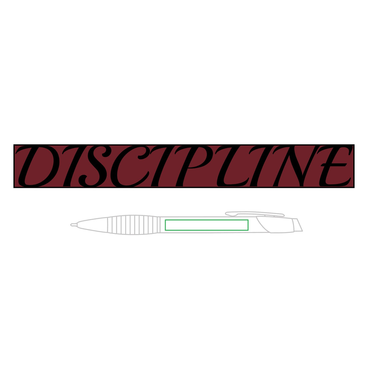Sacred Divine & Co. Discipline Engraved Brass Ballpoint Pen — Dark Luxury Executive Gift
