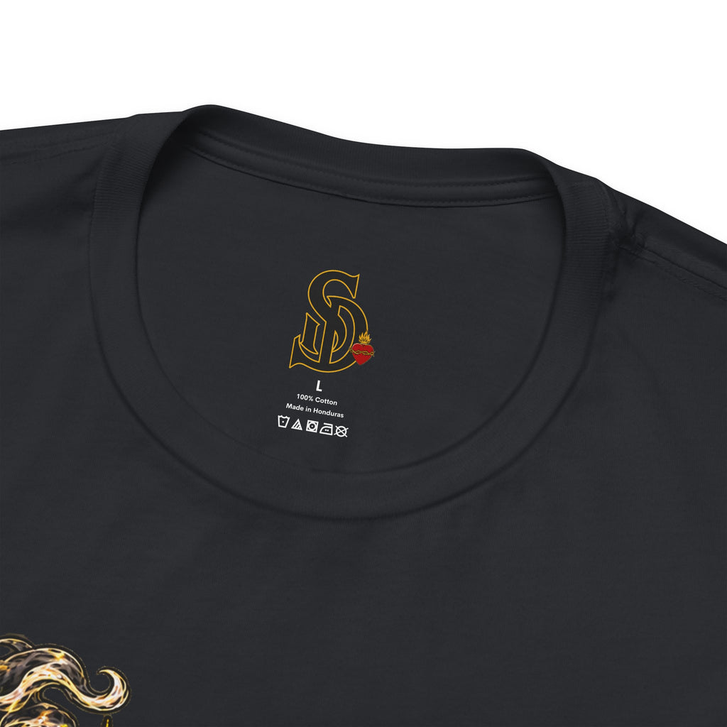 Pumpkin King Streetwear Tee product mockup featuring crowned pumpkin king Halloween artwork