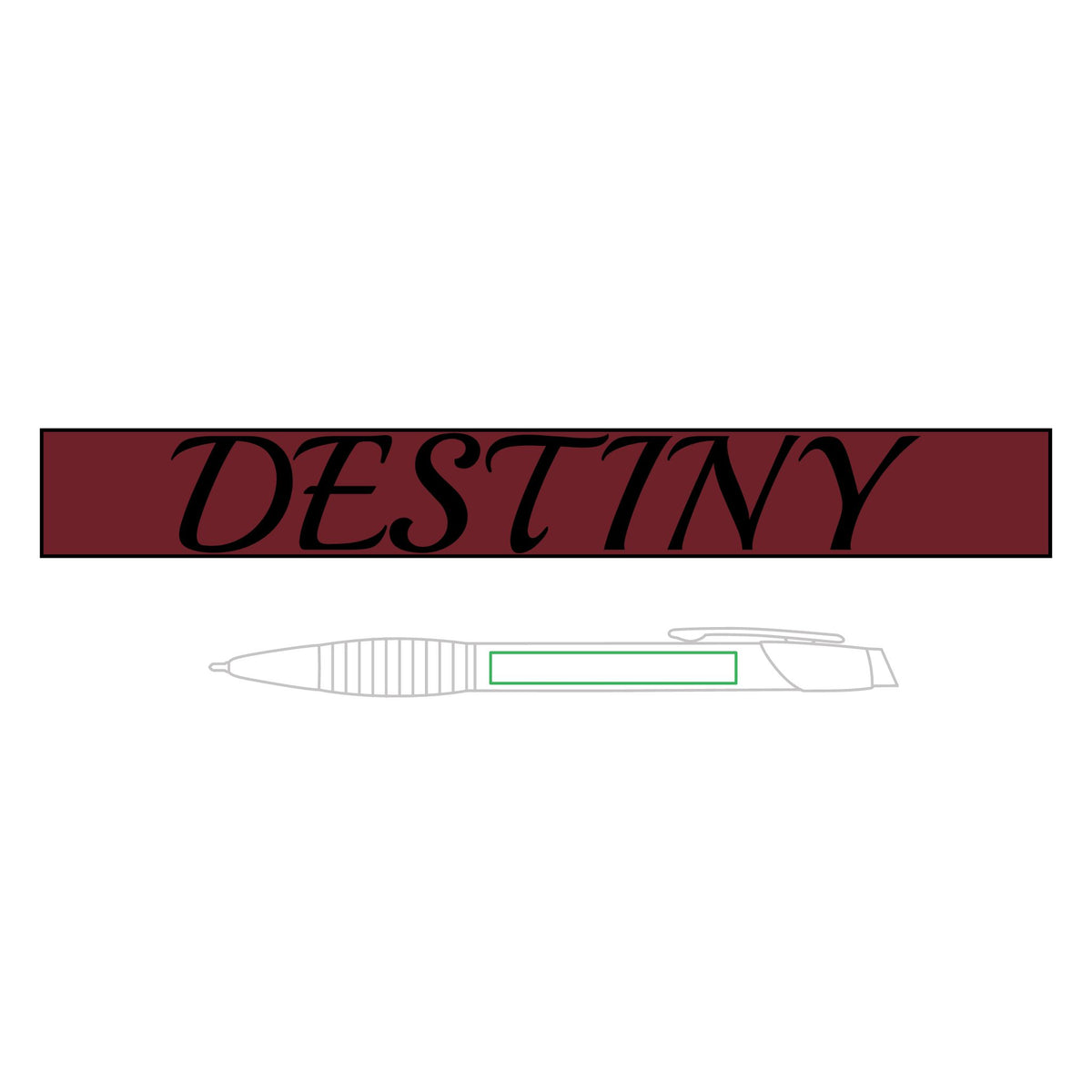 Sacred Divine & Co. Destiny Engraved Brass Ballpoint Pen — Dark Luxury Executive Gift