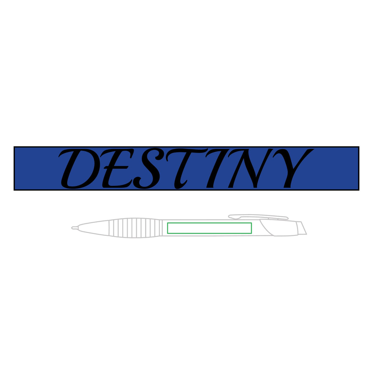 Sacred Divine & Co. Destiny Engraved Brass Ballpoint Pen — Dark Luxury Executive Gift