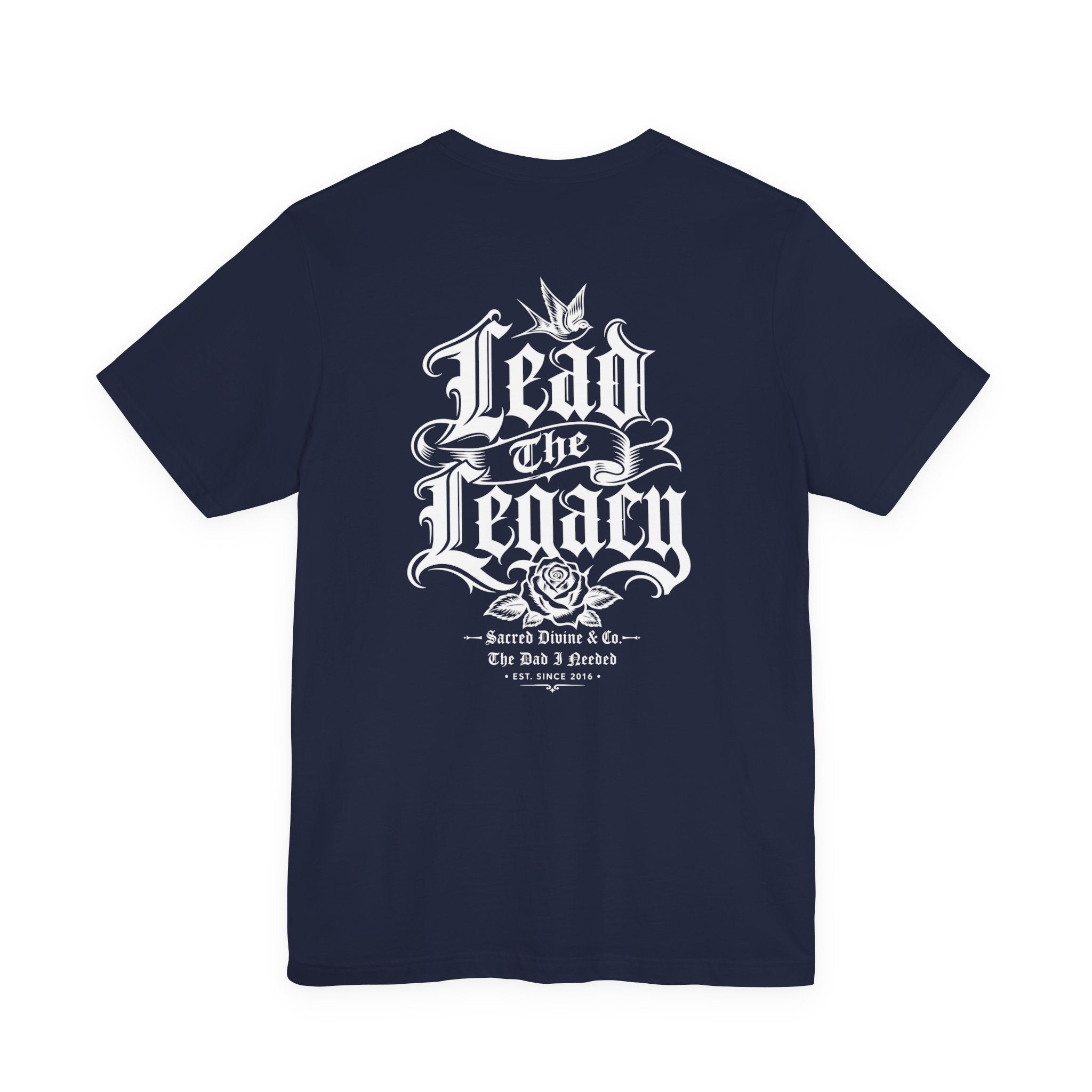 Lead The Legacy Graphic Tee — Vintage Gothic Pocket & Back Print