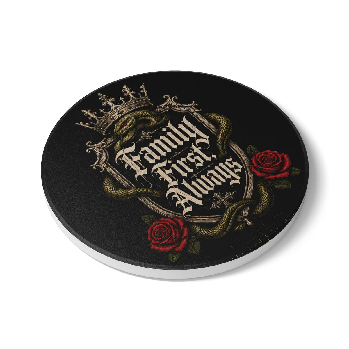 Family First Always Ceramic Coaster