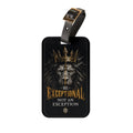 Sacred Divine & Co. Lion Crown Luggage Tag — Be Exceptional Not an Exception Travel ID