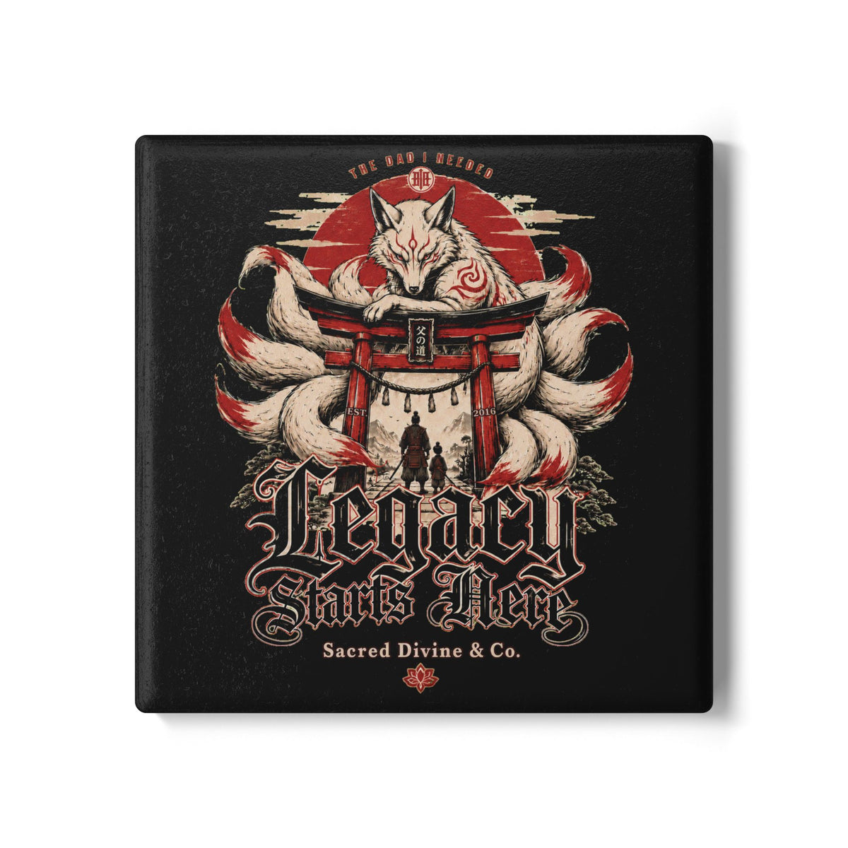 Kitsune Torii Ceramic Coaster