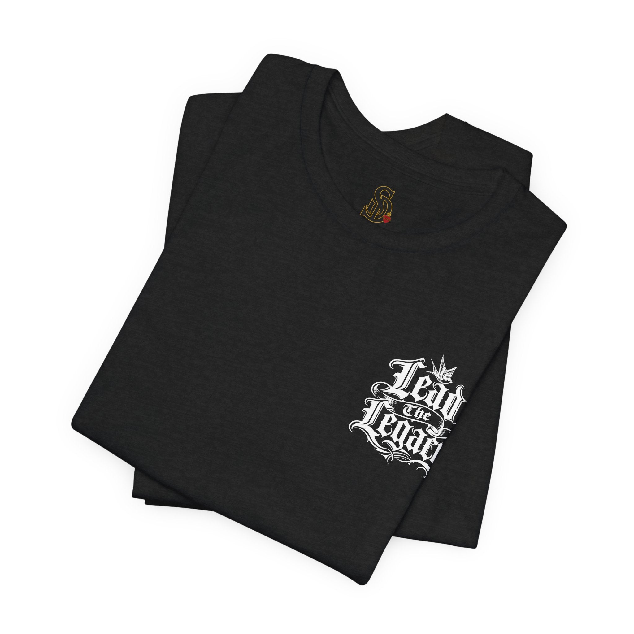 Lead The Legacy Graphic Tee — Vintage Gothic Pocket & Back Print