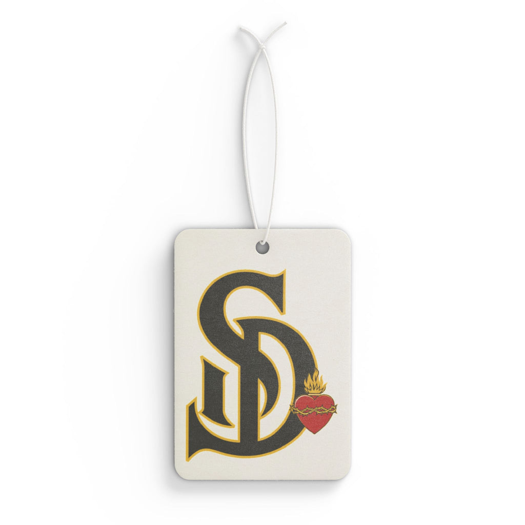 SD Monogram Sacred Heart Car Air Freshener