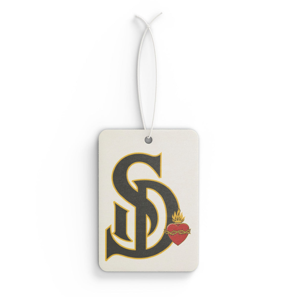 SD Monogram Sacred Heart Car Air Freshener