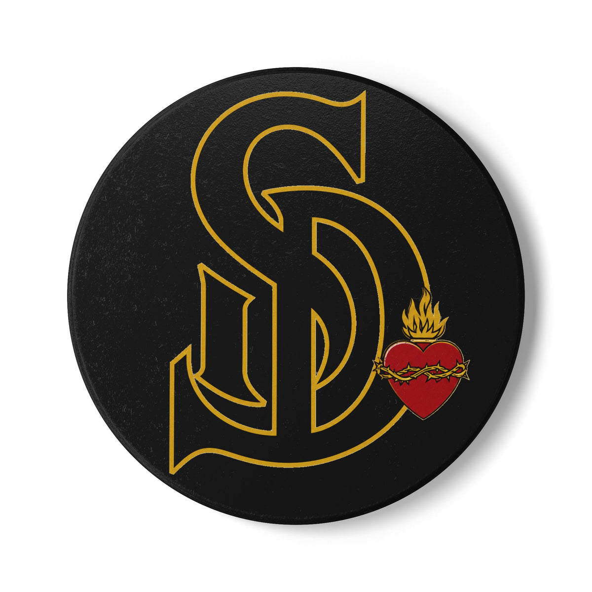 Sacred Heart Monogram Ceramic Coaster