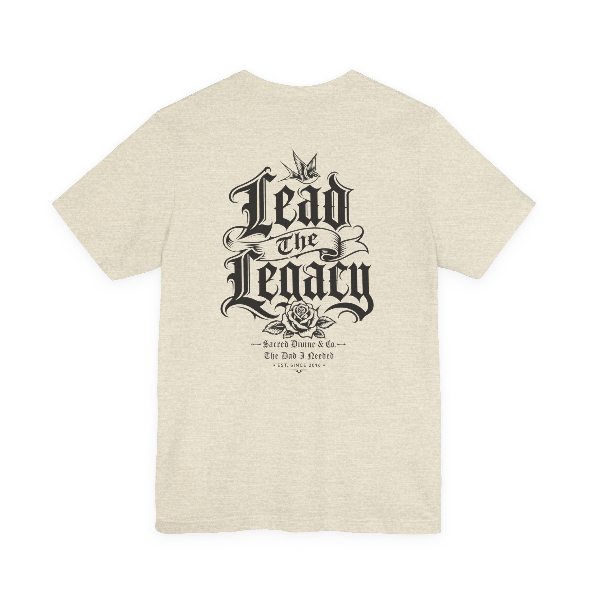 Lead The Legacy Graphic Tee — Vintage Gothic Pocket & Back Print