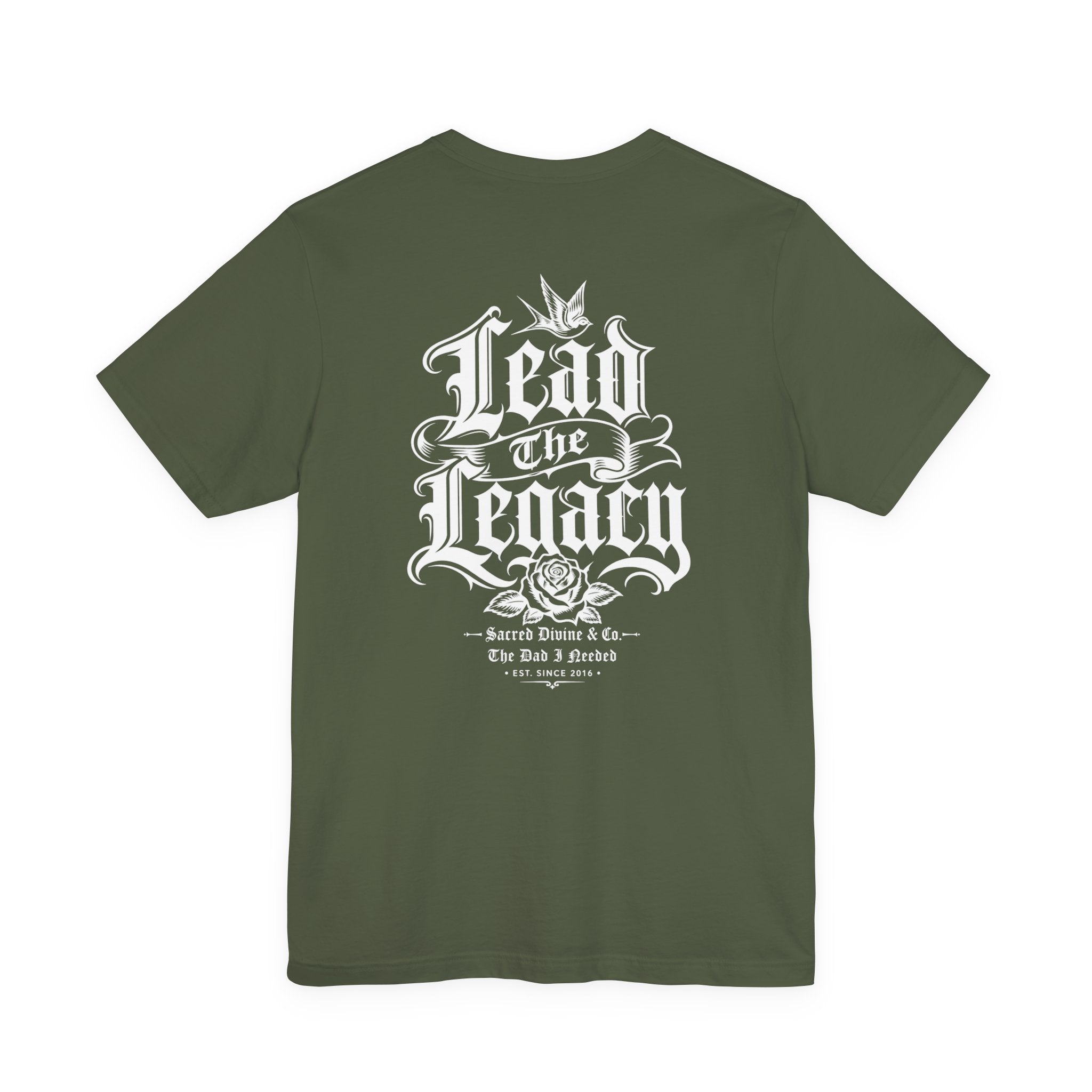 Lead The Legacy Graphic Tee — Vintage Gothic Pocket & Back Print