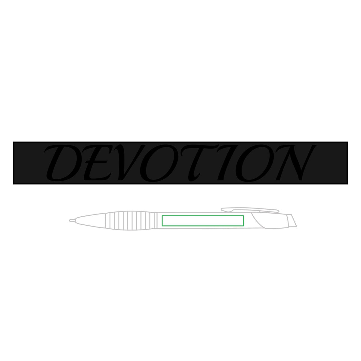 Sacred Divine & Co. Devotion Engraved Brass Ballpoint Pen — Dark Luxury Executive Gift