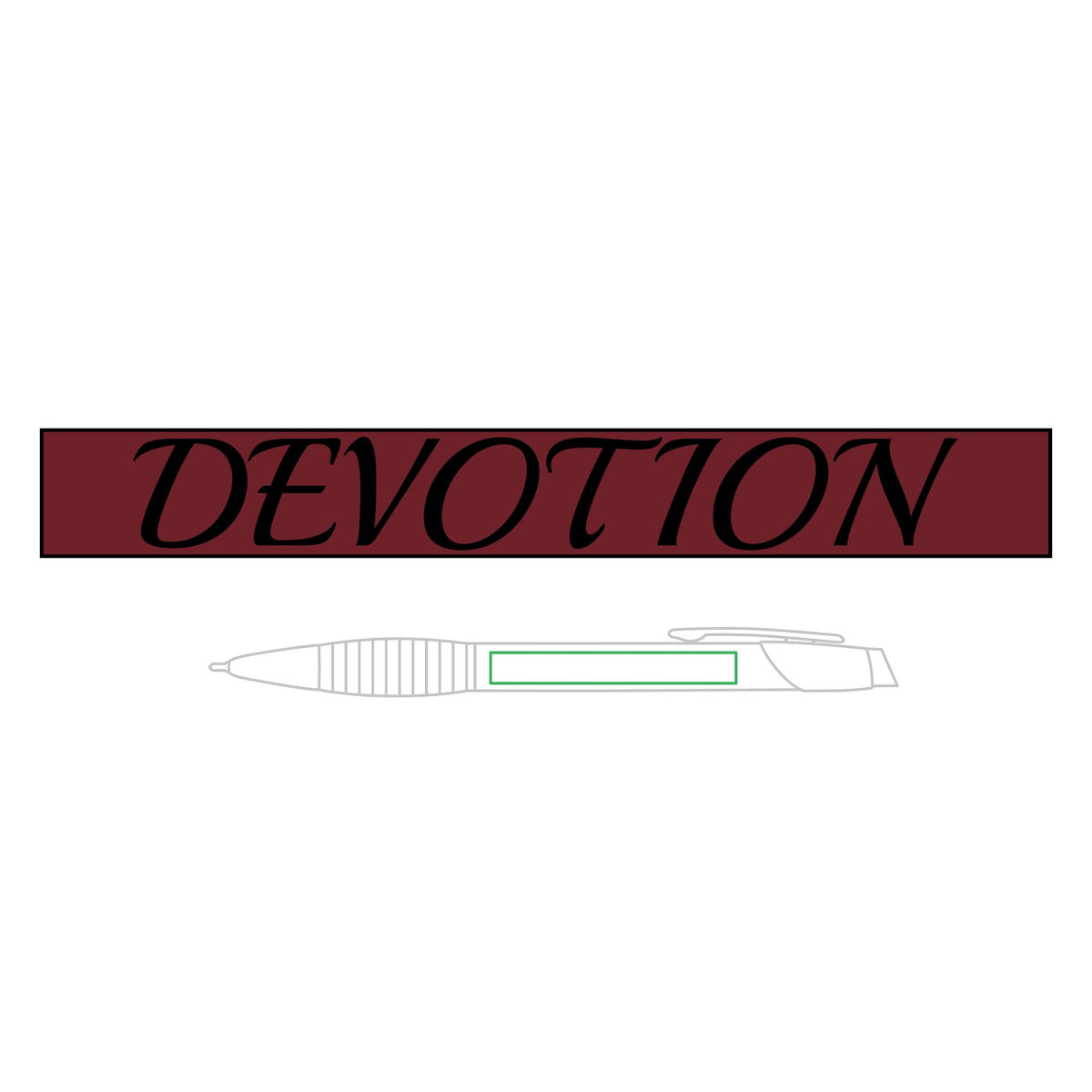 Sacred Divine & Co. Devotion Engraved Brass Ballpoint Pen — Dark Luxury Executive Gift