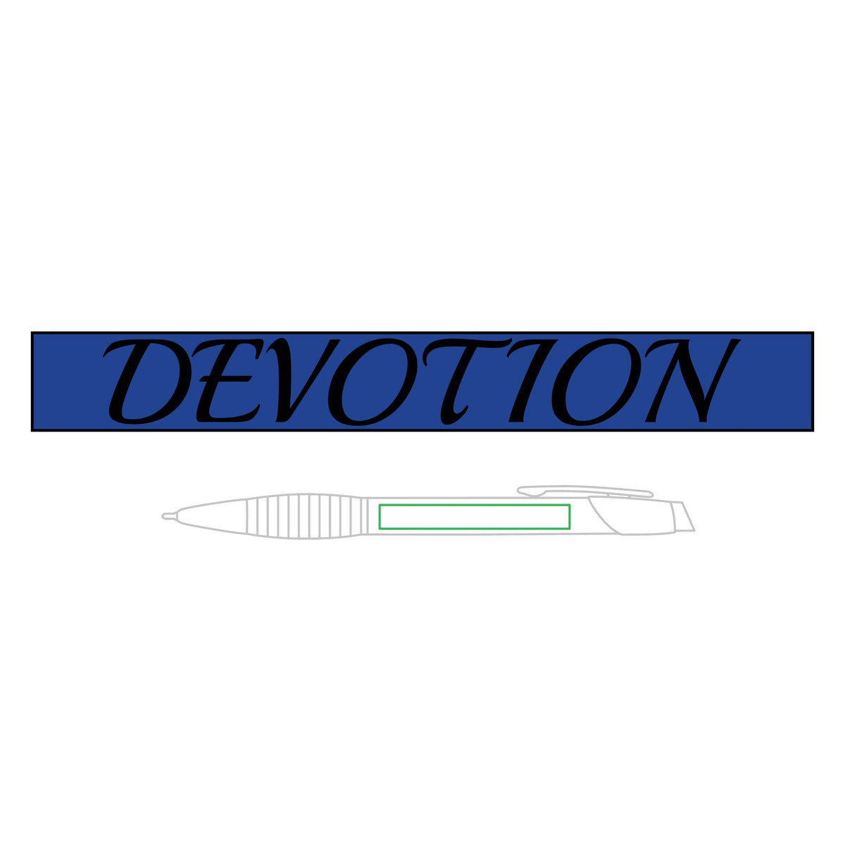 Sacred Divine & Co. Devotion Engraved Brass Ballpoint Pen — Dark Luxury Executive Gift