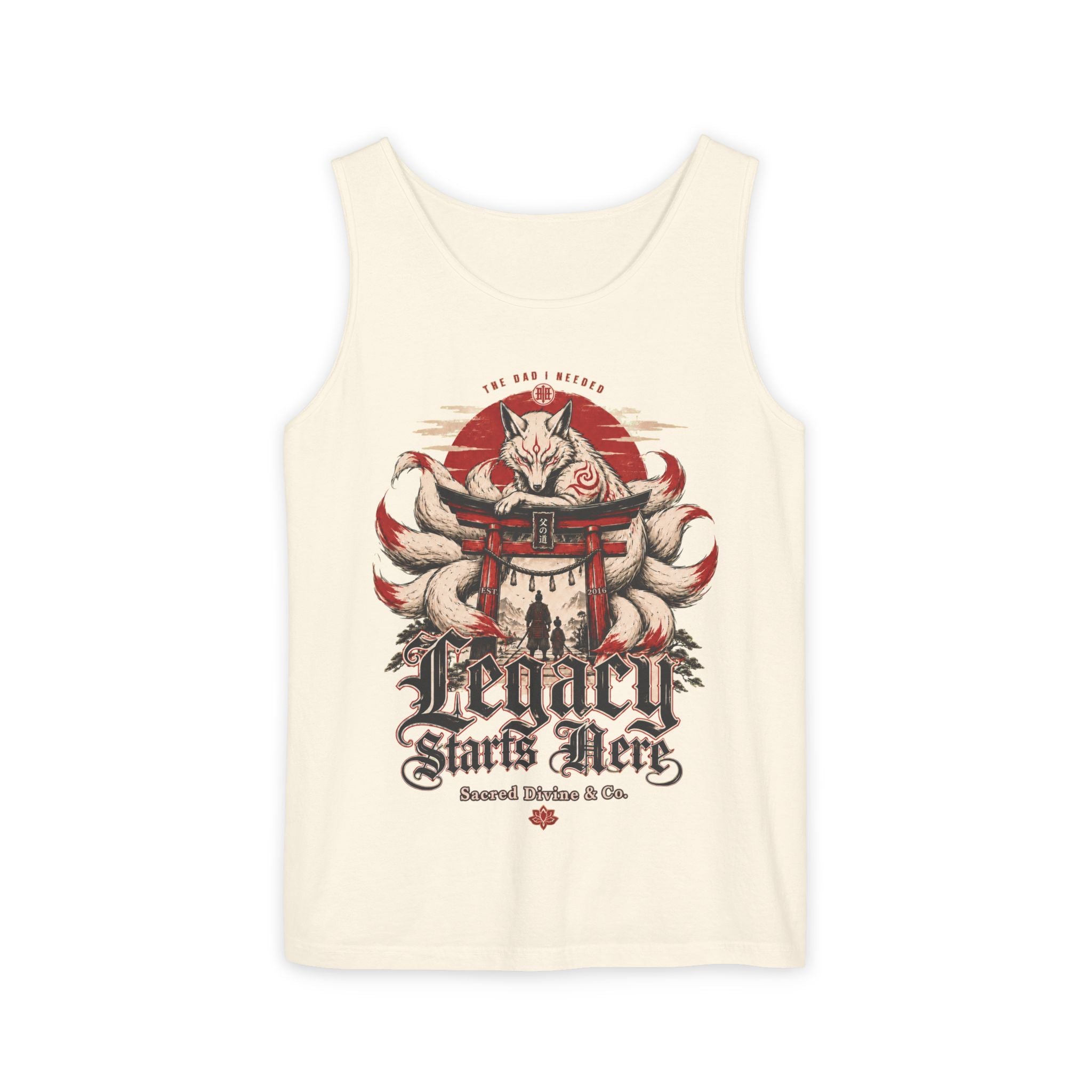Sacred Divine & Co. Garment-Dyed Tank – Dark Luxury Streetwear